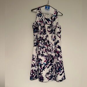 olive and oak dress white and purple floral dress